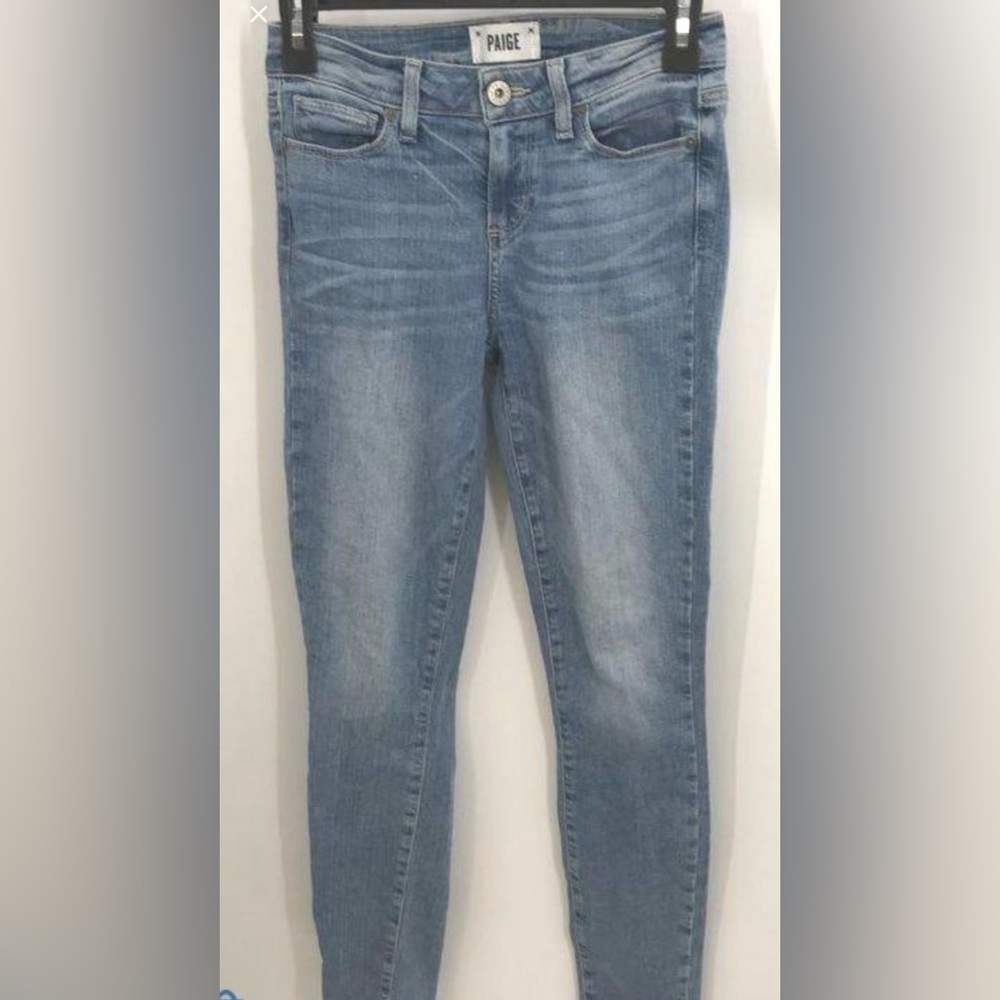 PAIGE Women's Skinny Jeans in Light Wash Blue